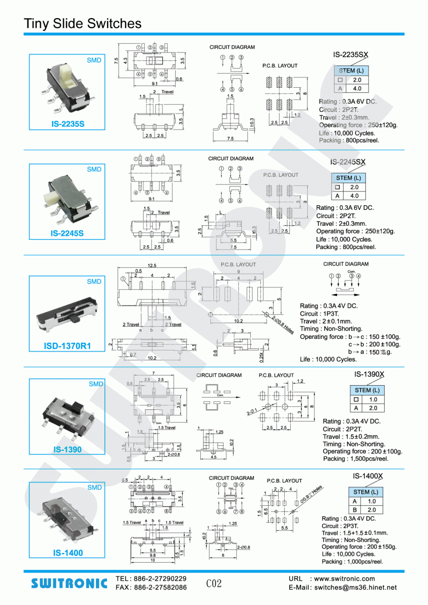 Tiny Slide Switch