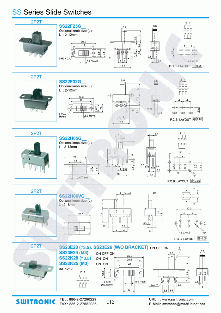 SS Series Slide Switch