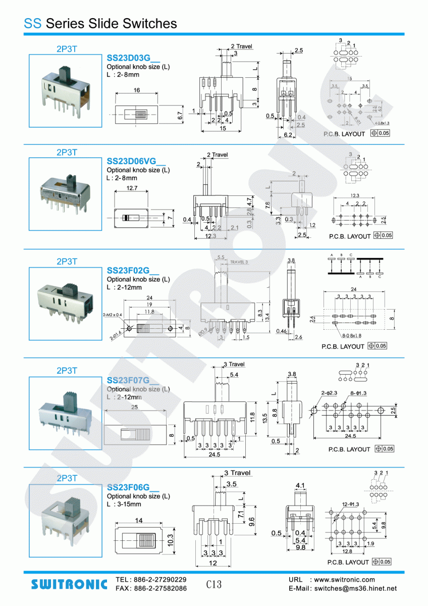 SS Slide Switch