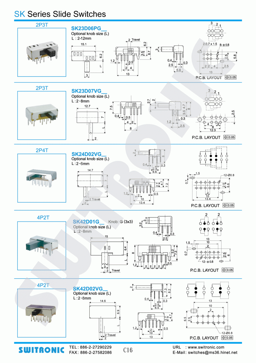 SK Series Slide Switch