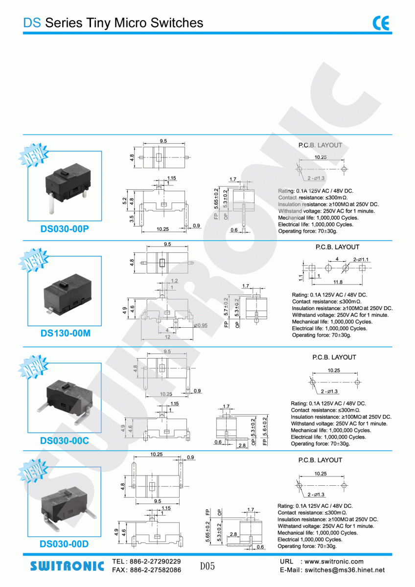 DS Series Tiny Micro Swith