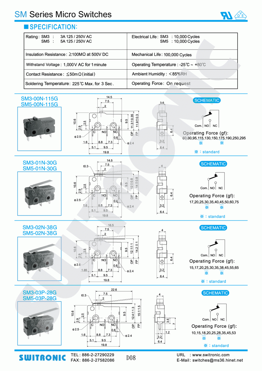 SM Micro Switch