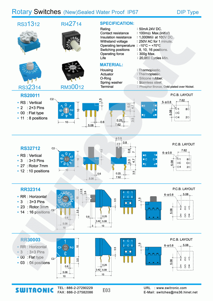 Rotary SMD Switch